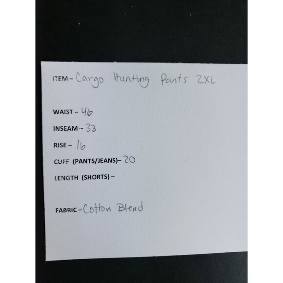 Liberty Mens 2XL Regular Camouflage Cargo Hunting Pants - Picture 7 of 8